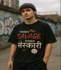 Thoda Savage, Thoda संस्कारी – Oversized T-Shirt