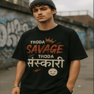 Thoda Savage, Thoda संस्कारी – Oversized T-Shirt