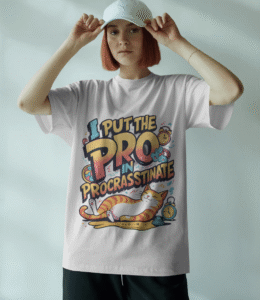 I Put the Pro in Procrastinate – Unisex Oversized Tee