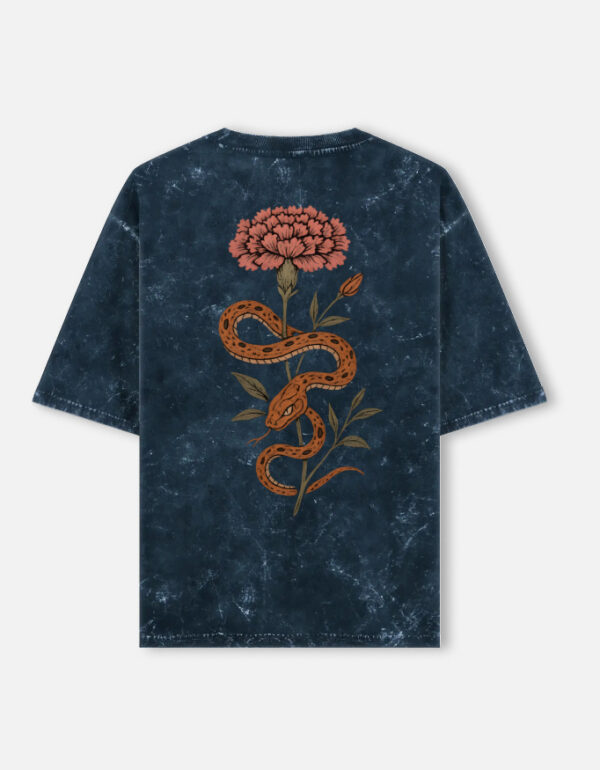Devil’s Rose-Unisex Acid Washed O.Tee - Image 3