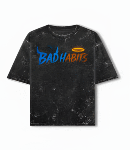 Bad Habits-Unisex Acid Washed O.Tee
