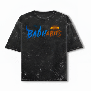 Bad Habits-Unisex Acid Washed O.Tee